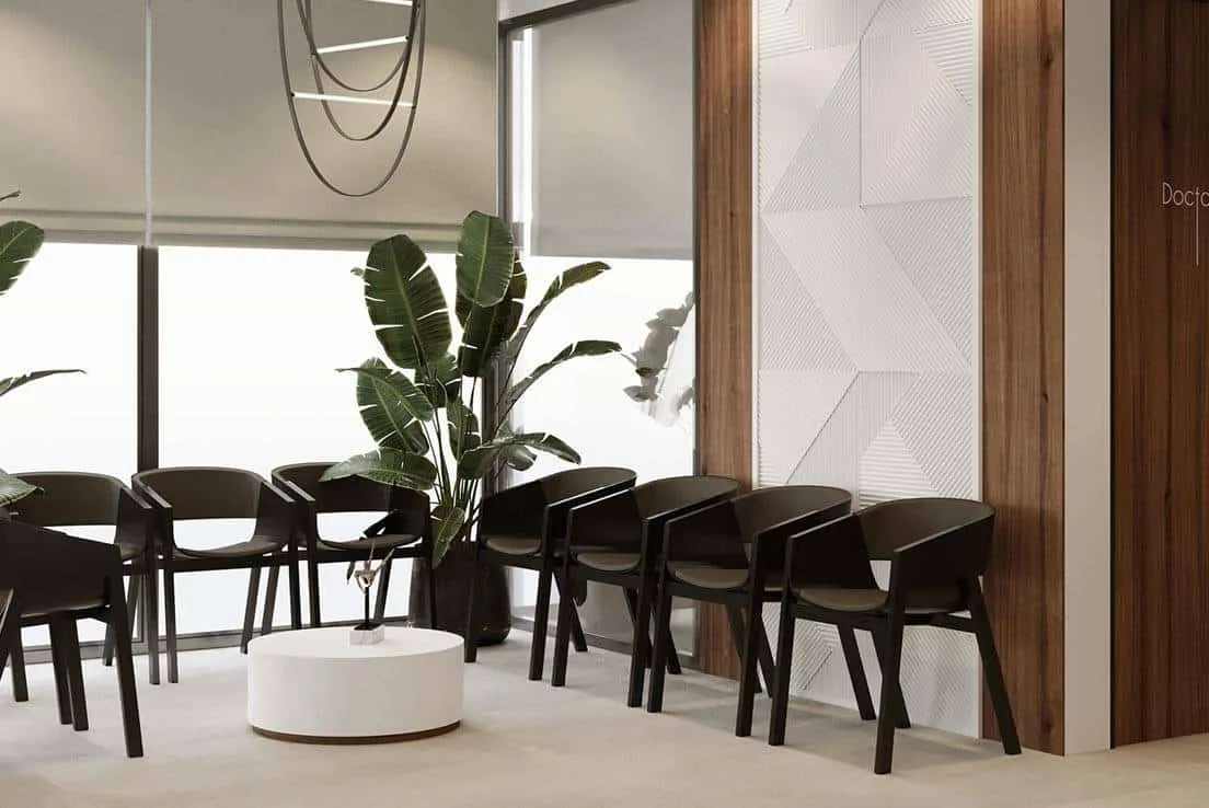 Patient waiting area at Ibn Al-Nafees Hospital